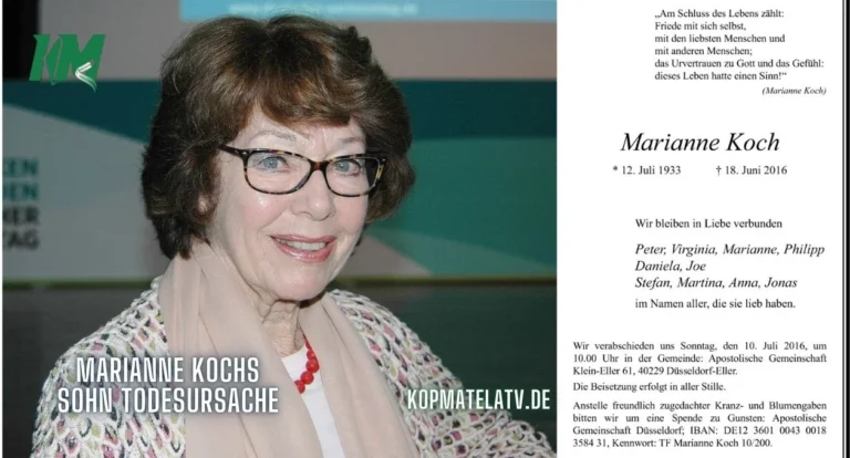 Marianne Koch Sohn Todesursache